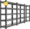 Garage Shelving Unit,3 Pieces78 HThickened Metal Shelving Units for Garage Storage Shelves Adjustable Shelves,5 Tier Industrial Shelving Shelf Metal Shelves for Storage for Warehouse Basement