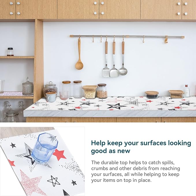 Shelf Liner 18" W x 288" L Non Adhesive Kitchen Drawer Liner, Waterproof Shelf - Image 3