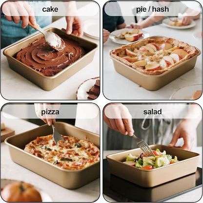 Baking Pan Set of 2, 12.5’’ X 10’’ X 2.4’’ Nonstick Sheet Cake Pan - Image 4