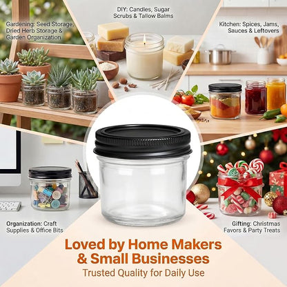 QAPPDA 4oz Glass Jars With Lids And Bands, Small Mason Jars, Mini Canning Jars - Image 5