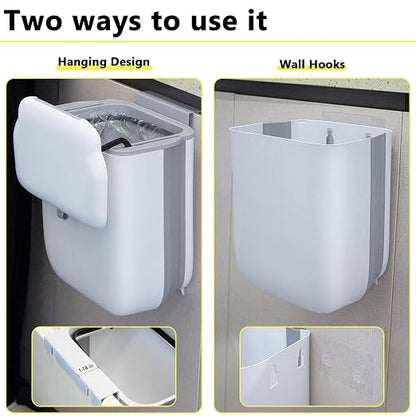 Soddeph 3.2 Gallon Foldable Hanging Trash Can - Image 6