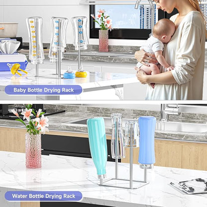 Water Bottle Drying Rack Reusable Bottle Rack Dryer Kitchen Stand Holder - Image 7