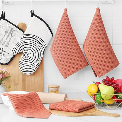 Homaxy 100% Cotton Waffle Weave Kitchen Dish Cloths, Ultra Soft Absorbent Quick - Image 6