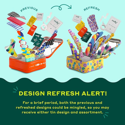 Welly First Aid Kit - Adhesive Flexible Fabric and Waterproof Bandages, Tape and Non-Stick Pads, Butterfly Strips, Single Use Ointments Triple Antibiotic and Hydrocortisone, and Ibuprofen - 130 Count