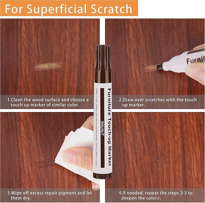 Lifreer Revolutionary Furniture Touch Up Markers, 12 Colors Wood Scratch Repair - Image 6