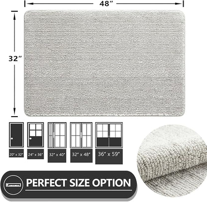 REFETONE Indoor Doormat, Front Door Mat 32"x48" Absorbent Rubber Backing Non - Image 2