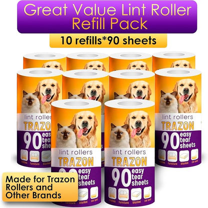Lint Roller Refills 10 Pack of 900 Sheets / 10 Refills Rollers Only, Extra - Image 3