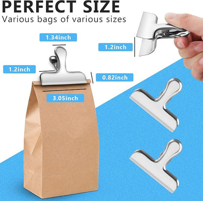 Chip Clips, 8 Pack Stainless Steel Chip Clips, Chip Clips Bag Clips Food Clips - Image 2