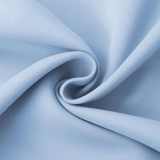 BGment Baby Blue Room Darkening Curtains - Image 7