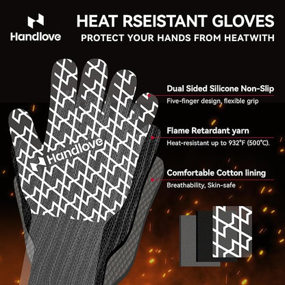 HandLove Aramid Heat Resistant BBQ Gloves – Grilling & Oven Gloves - Image 2