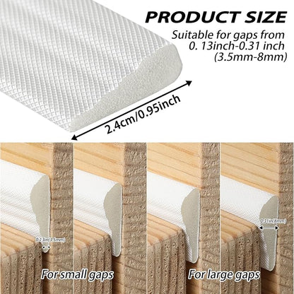 QDiShi 196" Wedge-Shape Weather Stripping Door Seal Weatherproof Foam Seals - Image 4