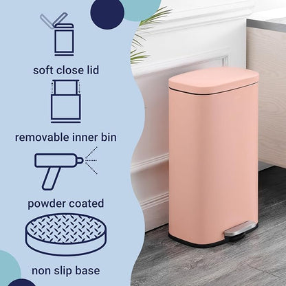 happimess HPM1011F Curtis 8-Gallon Step-Open Trash Can, Fingerprint Resistant - Image 3