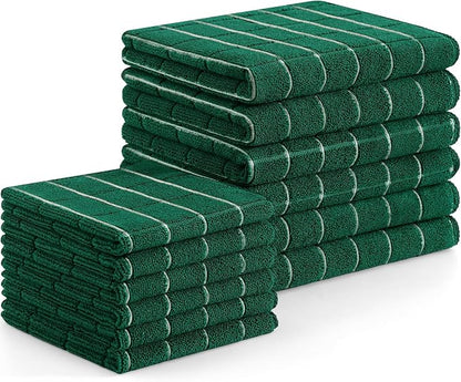 Homaxy Microfiber Kitchen Towels and Dishcloths Set, 12 Pack Soft and Absorbent by Homaxy