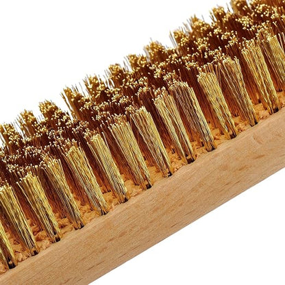 MAXMAN Brass Brush 3Pcs, Soft Brass 8 Rows 20 Bristles Wire Brush - Image 3