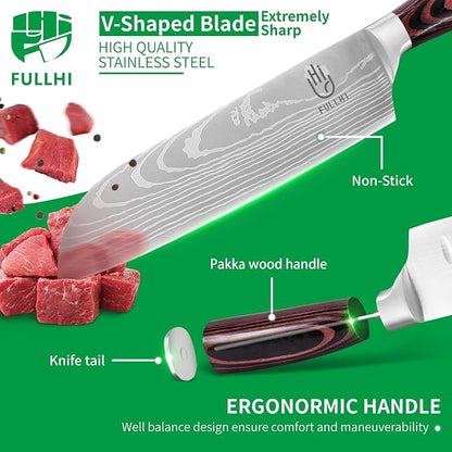 FULLHI 15pcs Japanese Knife Set - Image 3