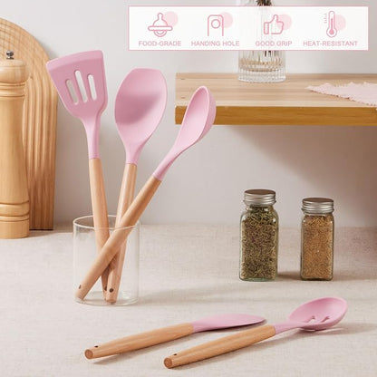E-far Silicone Cooking Utensils Set, 5-Piece Kitchen Utensils Set - Image 5