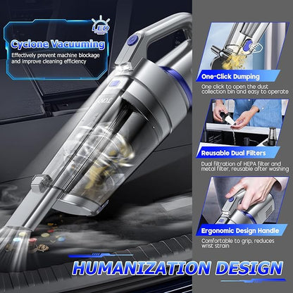 JONYJ Handheld Vacuum Cordless, 16000PA Strong Suction Hand Held Car Vacuum - Image 6