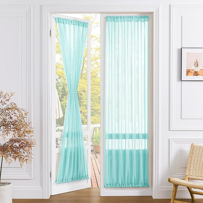 Tollpiz Sheer Curtains Closet Linen Textured Curtain Sheers Doorway Light by Tollpiz