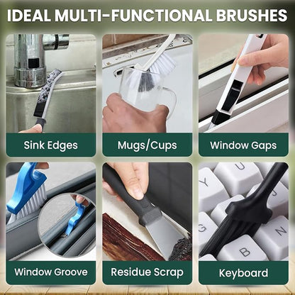 14 Pcs Crevice Cleaning Brush Set – Hard Bristle Cleaning Tools - Image 8