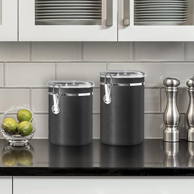 Oggi Stainless Steel Kitchen Canister 36 fl oz, Food Storage, Pantry Storage. - Image 2