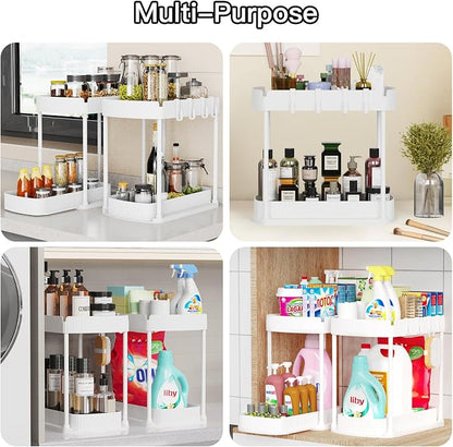 Ukeetap 2 Pack Multi-Purpose Pull-Out Storage Organizers, Under Sink Organizers - Image 6