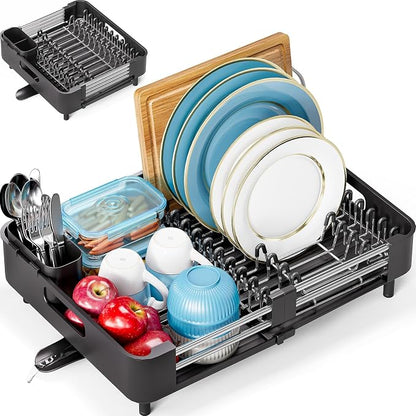 Dish Drying Rack for Kitchen Counter, Extendable Dish Rack - Image 8
