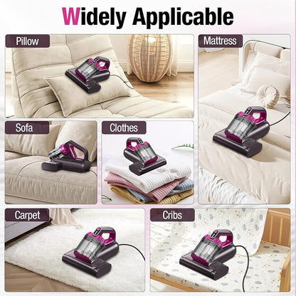 Mattress Vacuum Cleaner, 17Kpa 650W Bed Vacuum Cleaner, 273nm UV-C Light & - Image 7