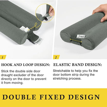 fowong Door Draft Stopper 30" Adjustable Under Door Draft Stopper, - Image 3