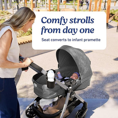 Graco Redmond Modes Pramette Stroller, 3-in-1 Convertible: Car Seat Carrier, Infant Pramette to Toddler Stroller with Reversible Seat and One-hand Fold