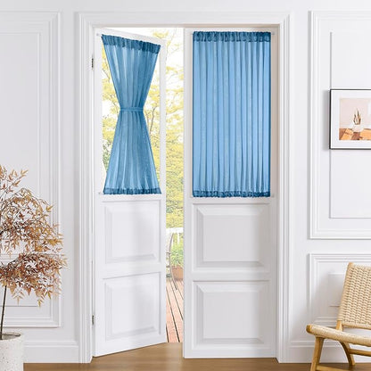 Tollpiz Sheer Curtains Closet Linen Textured Curtain Sheers Doorway Light by Tollpiz