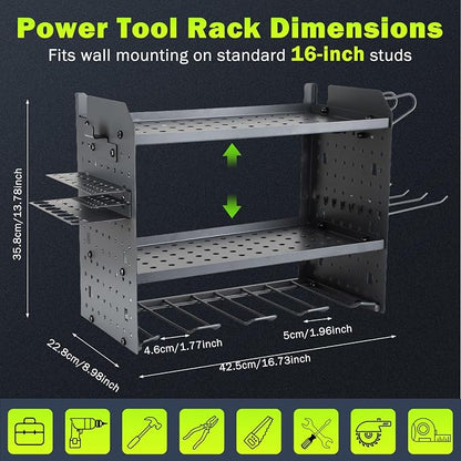 Wall Mount for EGO-Compatible Tools – 3-Layer Adjustable Garage Organizer - Image 2