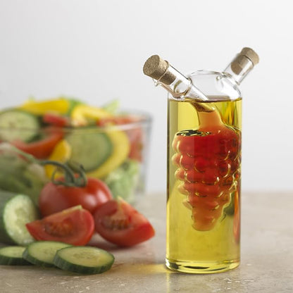 Fox Run 7050 Run Grape Motif Oil and Vinegar Cruet Dispenser Bottle - Image 5