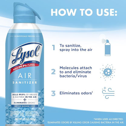 Lysol Air Sanitizer Spray with Odor Eliminator - Image 5