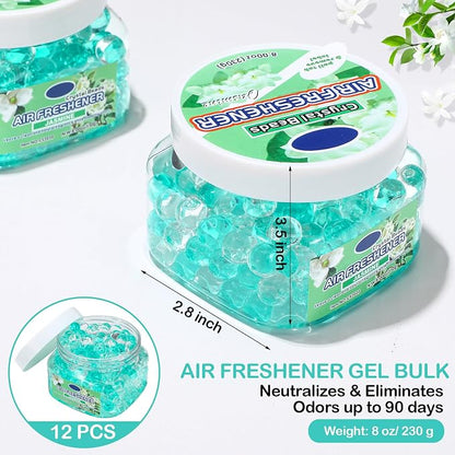12 Pcs Air Freshener Gel Bulk Odor Eliminator Gel Beads 8 oz Long Lasting Air - Image 2