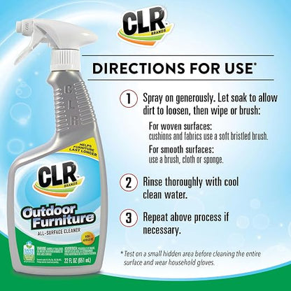 CLR Brands Outdoor Furniture Cleaner, 26 oz. Spray Bottle, Cleans Outdoor - Image 5