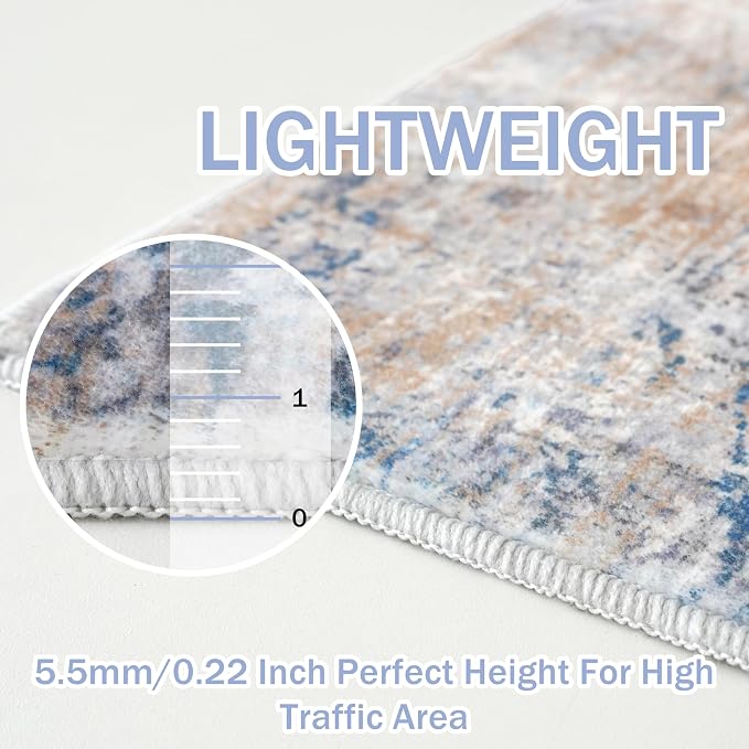 IOHOUZE Abstract Runner Rug 3x14 Ft Long Washable Runners - Image 5