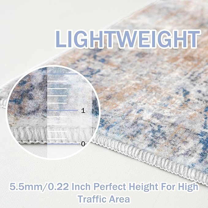 IOHOUZE Abstract Runner Rug 3x16 Ft Extra Long Washable Runners - Image 5