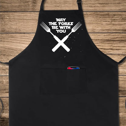 Xornis 100% Cotton Funny Apron for Men Women Adjustable Bib Aprons - Image 2