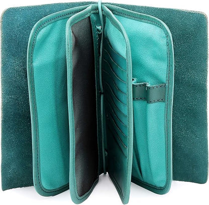 Genuine Leather Nomad Organizer Travel Wallet | Women's Wallet Clutch Passport Holder