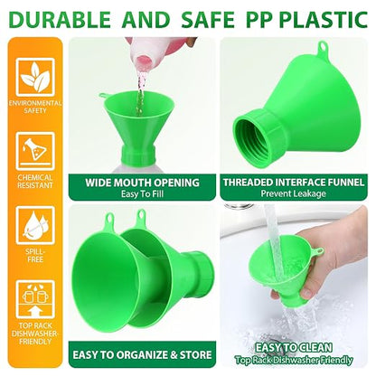 Threaded Funnel Easy Fill Funnel, Twist On Empty Spray Bottle Refill Adapter Fit - Image 3