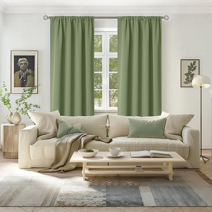 BGment Olive Green Blackout Curtains 84 Inch Length - Image 2