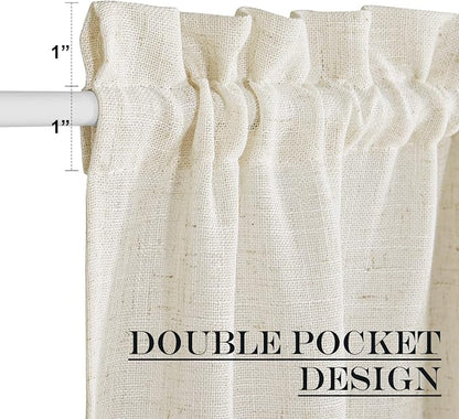 NICETOWN Sheer Door Curtains for Window, Farmhouse Sidelight Window Treatment - Image 3