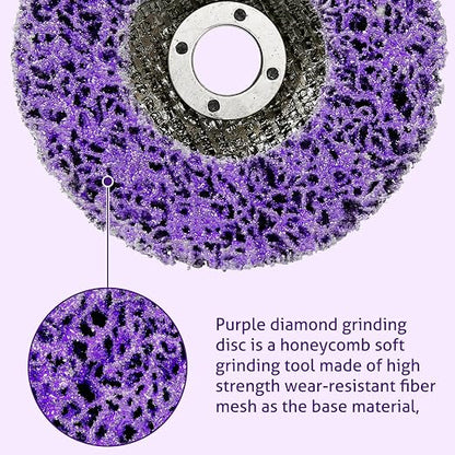 WICHEMI 10 Pack 4'' x 5/8'' Strip Discs Rust Remover Paint Stripping Wheel - Image 3