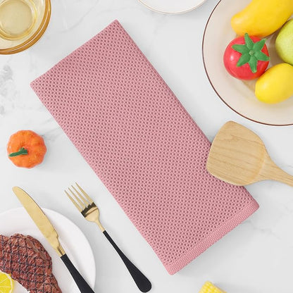 Homaxy 100% Cotton Waffle Weave Kitchen Dish Towels, Ultra Soft Absorbent Quick - Image 7