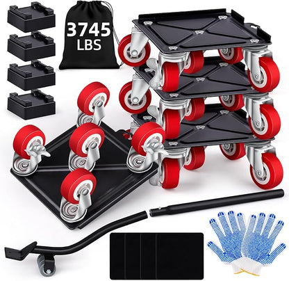 Heavy Furniture Movers with 5 Wheels Furniture Dolly Rotatable Wheel Dolly by BTEC