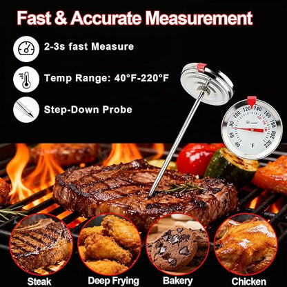 Instant Read Meat Thermometer 2'' Cooking Thermometer Kitchen Thermometer - Image 8