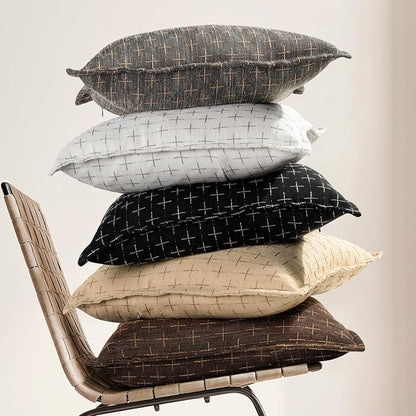 ZWJD Pillow Covers 16x16 Set of 2 Soft Polyester Textured Pillow Covers - Image 5