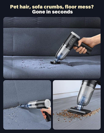 Car Vacuum Portable Cordless, 9000Pa Handheld Vacuum Mini Vacuum Cleaner High - Image 7