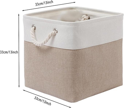 13 x 13 Inch Cube Storage Bins, 4 Pack Large Collapsible Fabric Storage Bin - Image 4