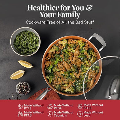 Gotham Steel 20 Pc Pots and Pans Set Nonstick Cookware + Bakeware Set, Complete - Image 3